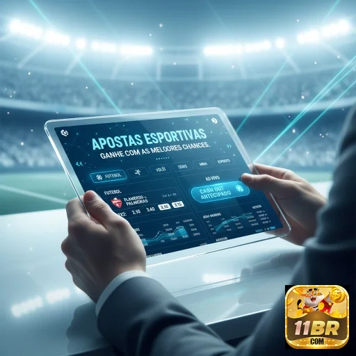 Usuário acessando o site 11br para apostas esportivas.