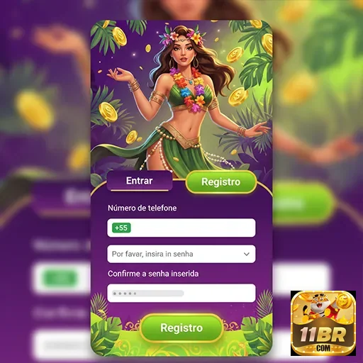 Interface do app 11br para registro de jogadores VIP.