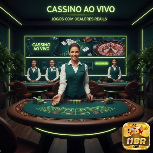 Ambiente de cassino ao vivo com dealers reais no 11br.