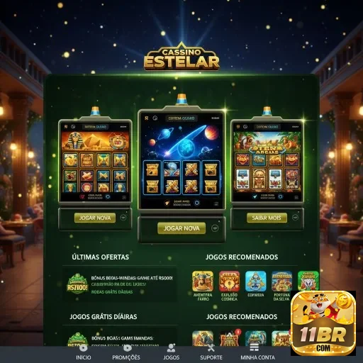 Tela do aplicativo 11br mostrando jogos no cassino Estelar.