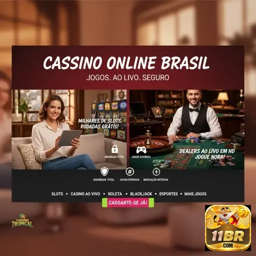 Interface de cassino online da 11br com jogos ao vivo.