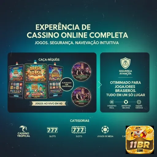 Interface do 11br com diversas opções de slots e caça-níqueis.