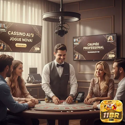 Jogadores participam de um jogo ao vivo na 11br.