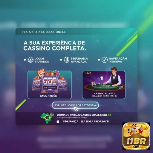 Interface VIP da 11br com jogos variados e segurança.