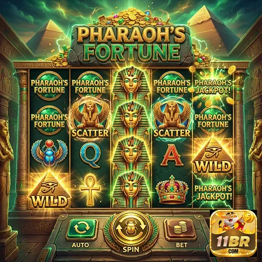 Jogos VIP da 11br com Pharaoh's Fortune em destaque.