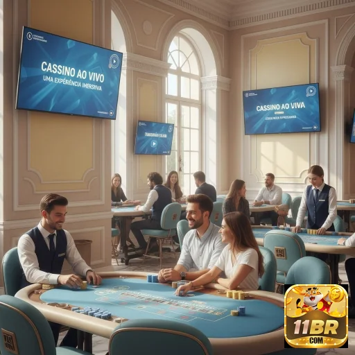 Ambiente de cassino ao vivo da 11br com serviços VIP.