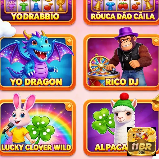 Vários jogos de slots da 11br para jogadores VIP.