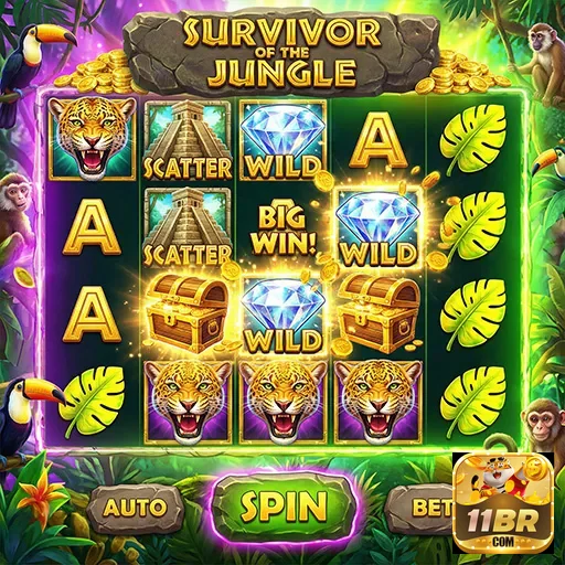 Imagem do jogo Survivor of the Jungle no aplicativo 11br.
