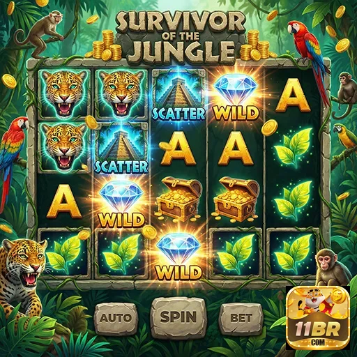 Slots do jogo 'Survivor of the Jungle' no 11br.