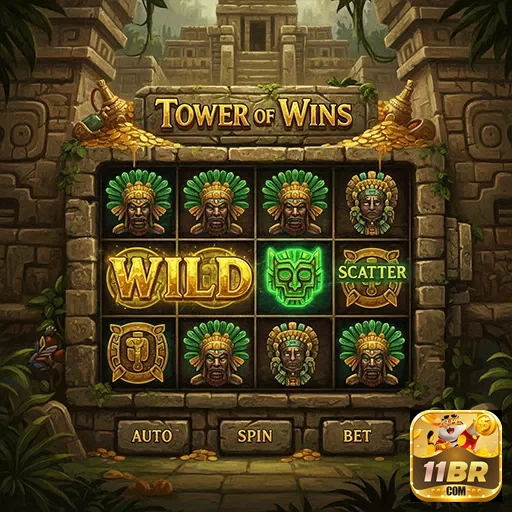 Interface do jogo Tower of Wins no cassino 11br.